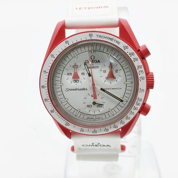 Omega x Swatch Watch 39mm Men's Whites 300-082025 - Picture 1 of 9